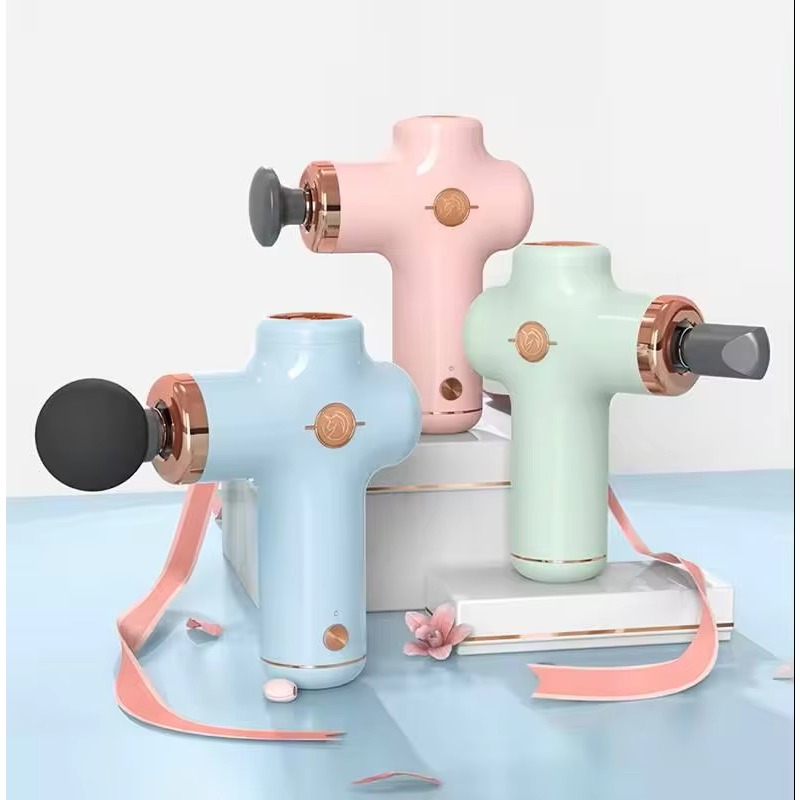 Massage Gun - 4개의 마사지 헤드가 있는 휴대용 미니