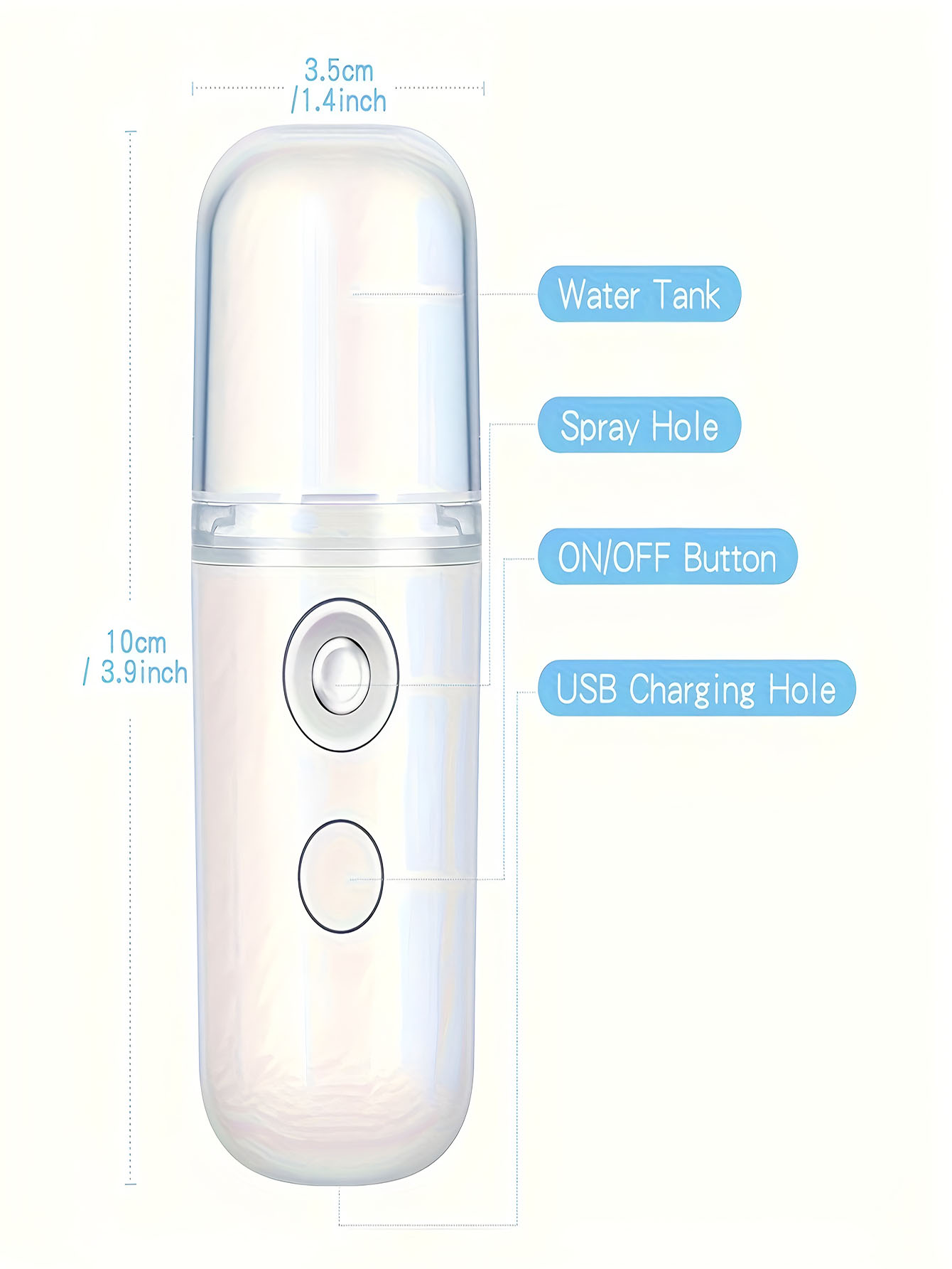 Face Steamer - USB 미스트 페이셜 스프레이 가습기 충전식