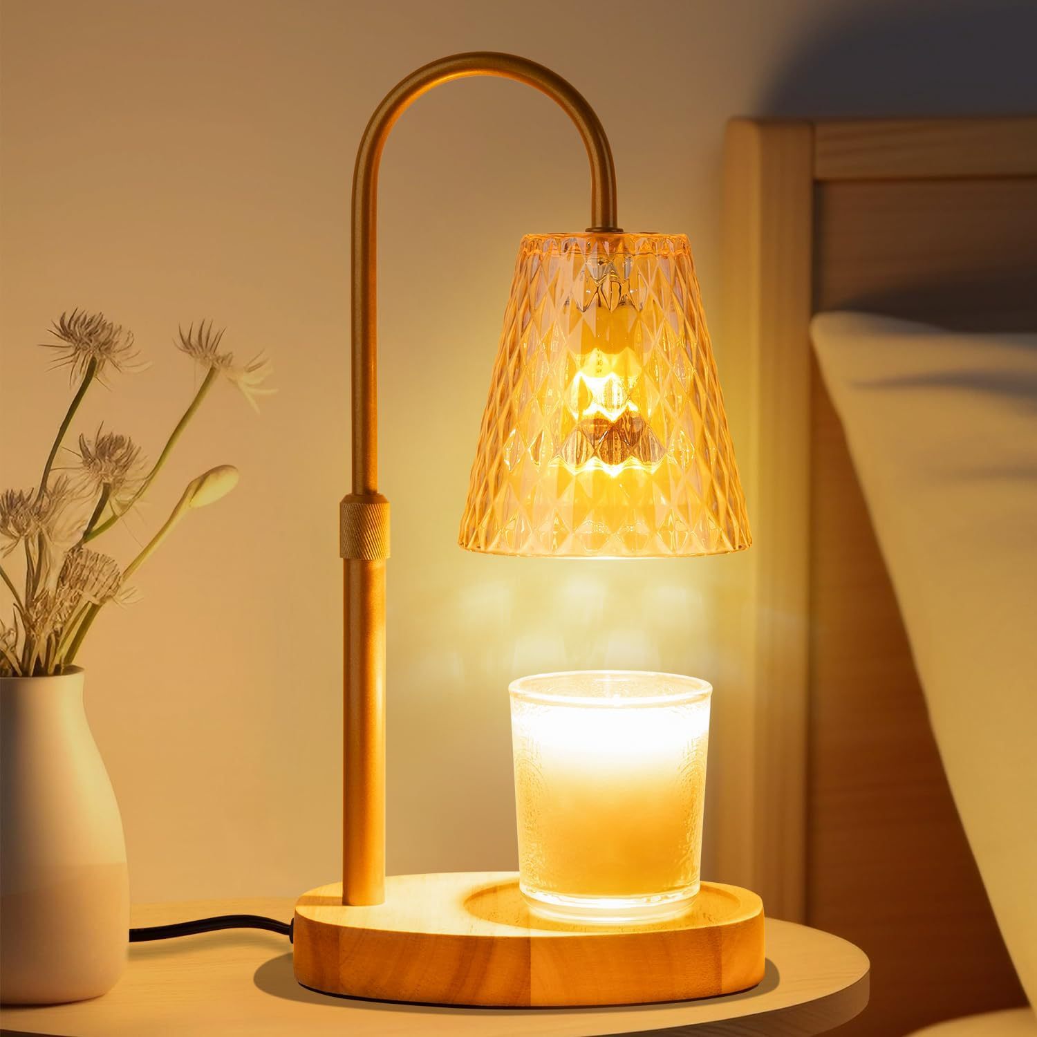 Wax Warmer - 무화염 왁스 멜트 워머 램프 유리갓
