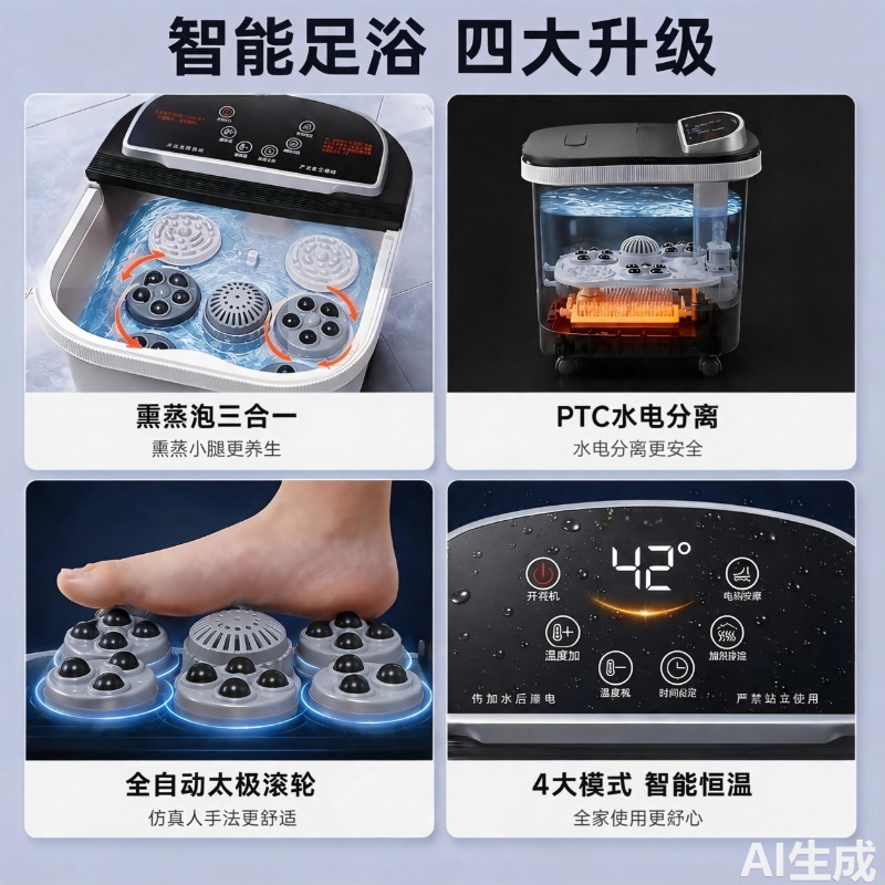 전기 발욕기, 일정 온도 유지 온열 마사지 스파 욕조, - Foot Spa 리뷰 및 가격