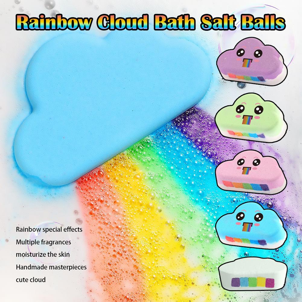무지개 구름 모양 어린이용 목욕볼, 천연 에센셜 오일  - Bath Salts 리뷰 및 가격