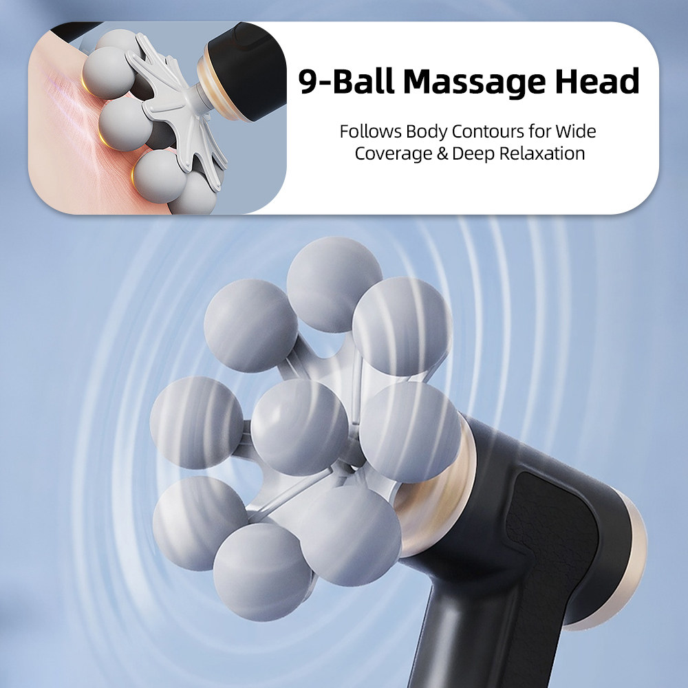 2-in-1 긴/짧은 손잡이 무선 근막 마사지건, 9개 - Massage Gun 리뷰 및 가격