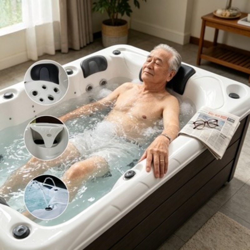 마사지 욕조 아크릴 월풀 스파 핫텁 자쿠지 야외 4인용 - Spa Massager 리뷰 및 가격