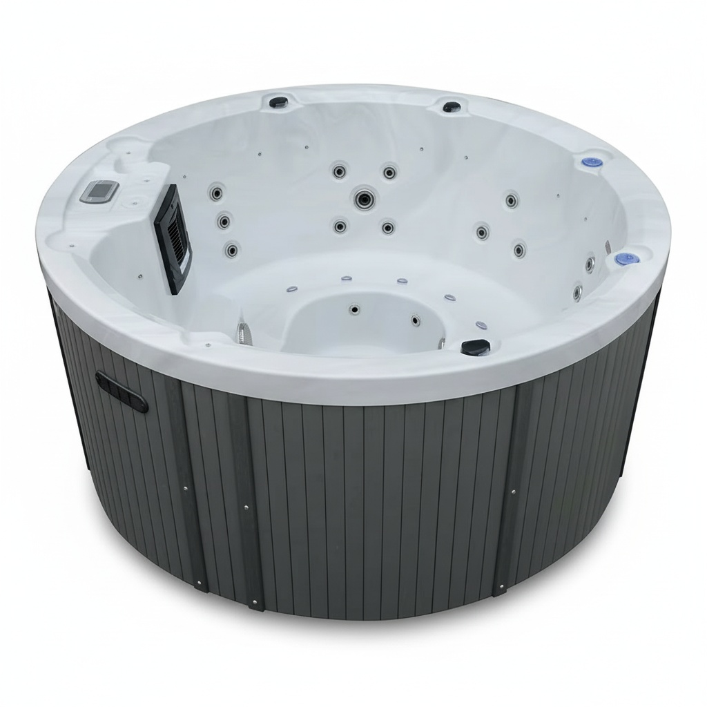 야외 스파, 아크릴 1950 x 810mm 원형 온수  - Hot Tub 리뷰 및 가격